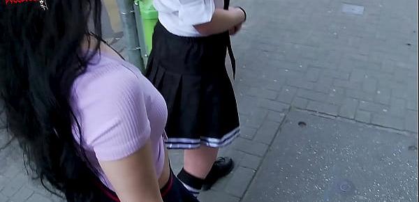 trendsHaving Fun with 2 hot schoolgirls that come back home